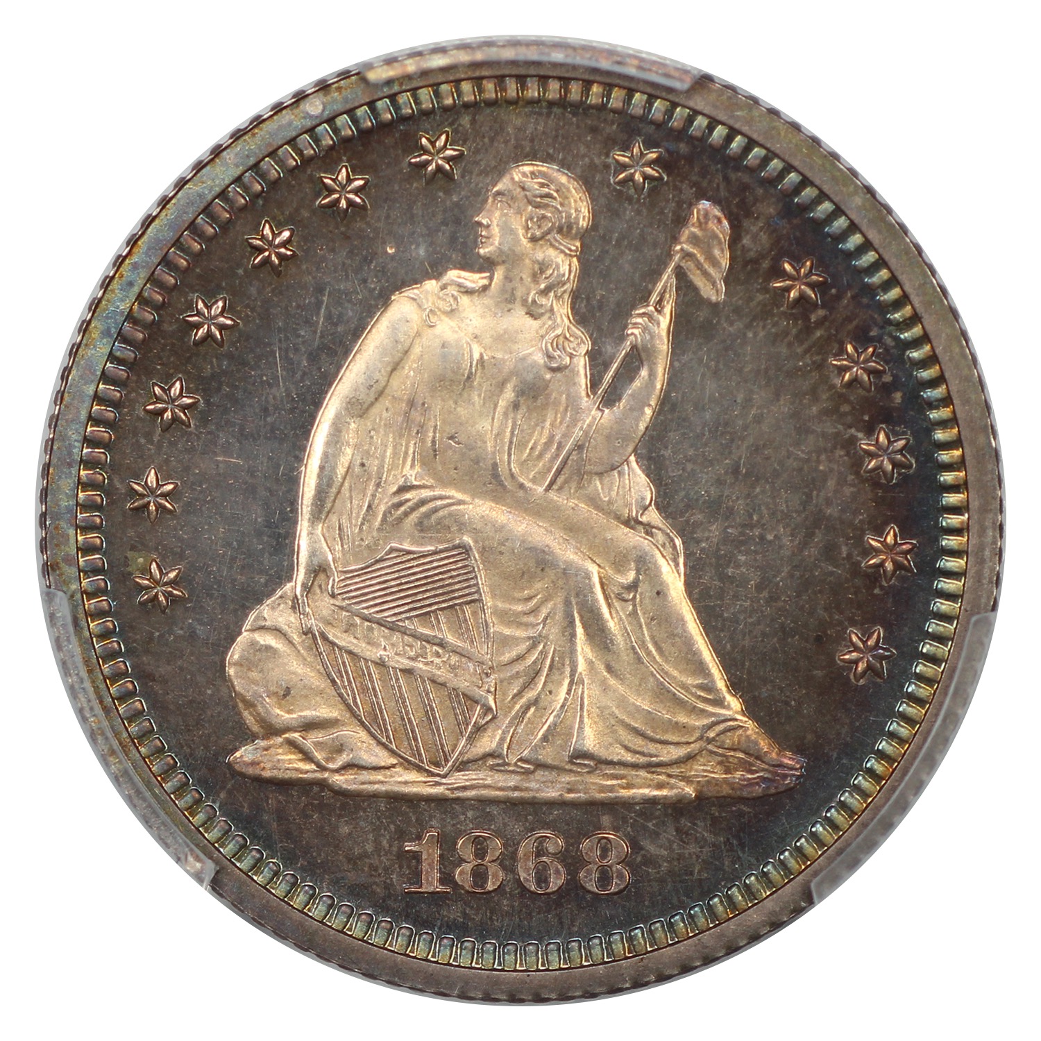 thumbnail for: 1868 25c PCGS PR66 CAM