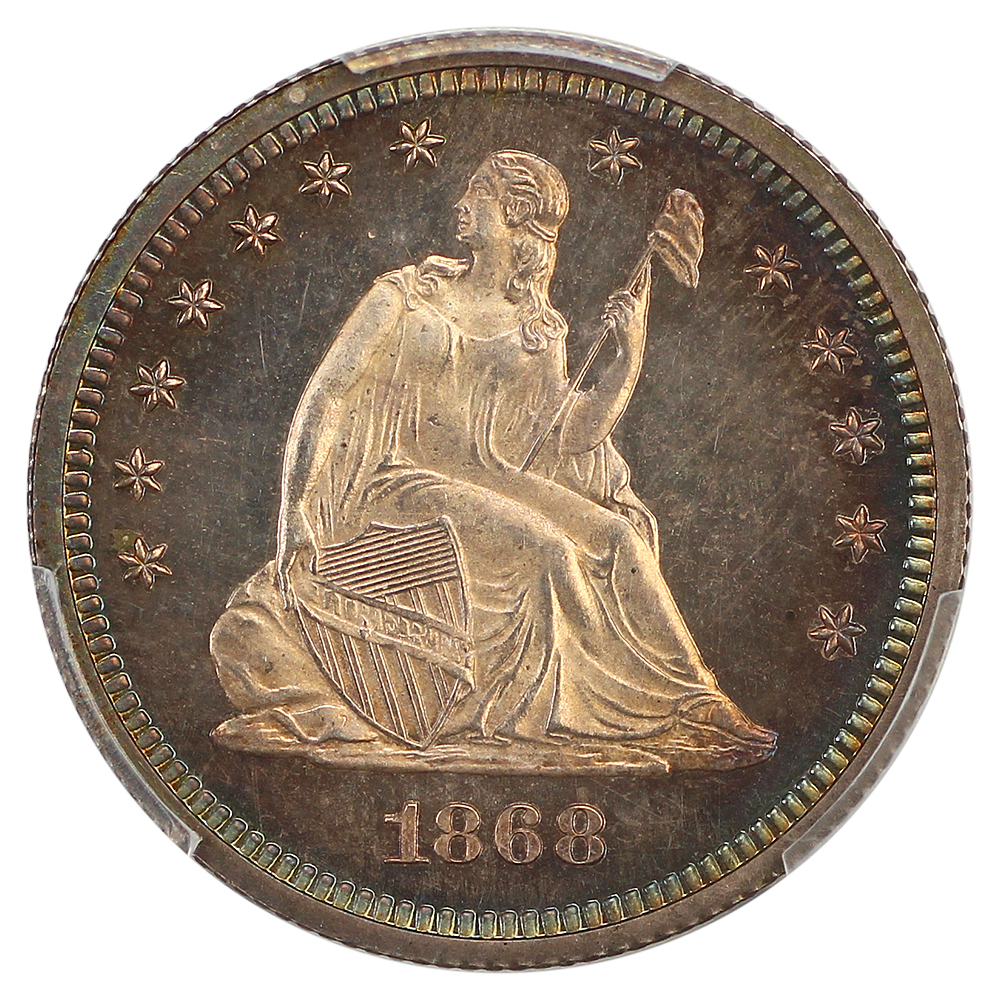 image for: 1868 25c PCGS PR66 CAM