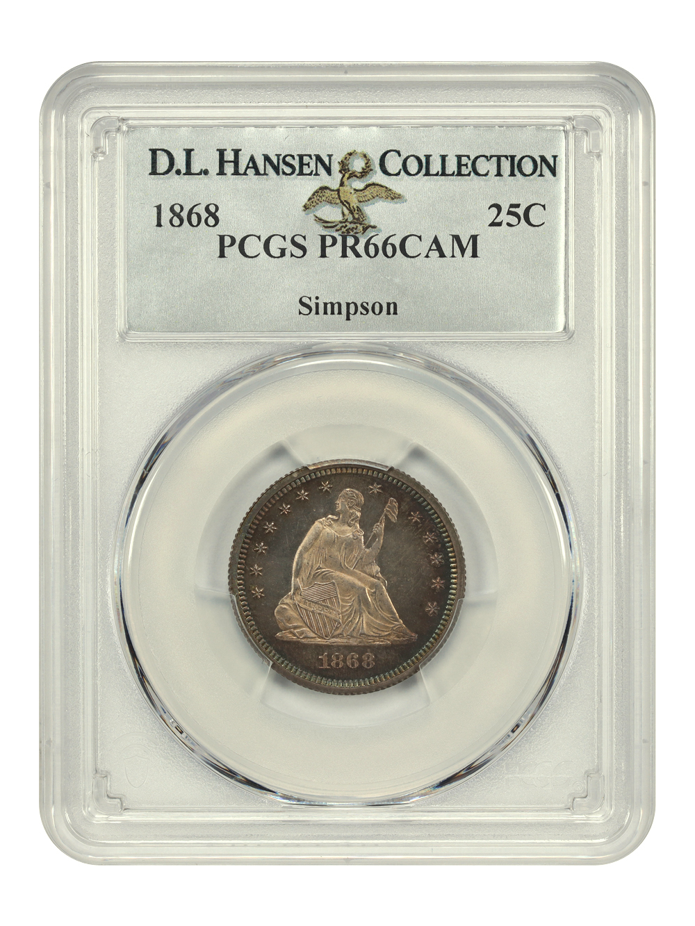 image for: 1868 25c PCGS PR66 CAM
