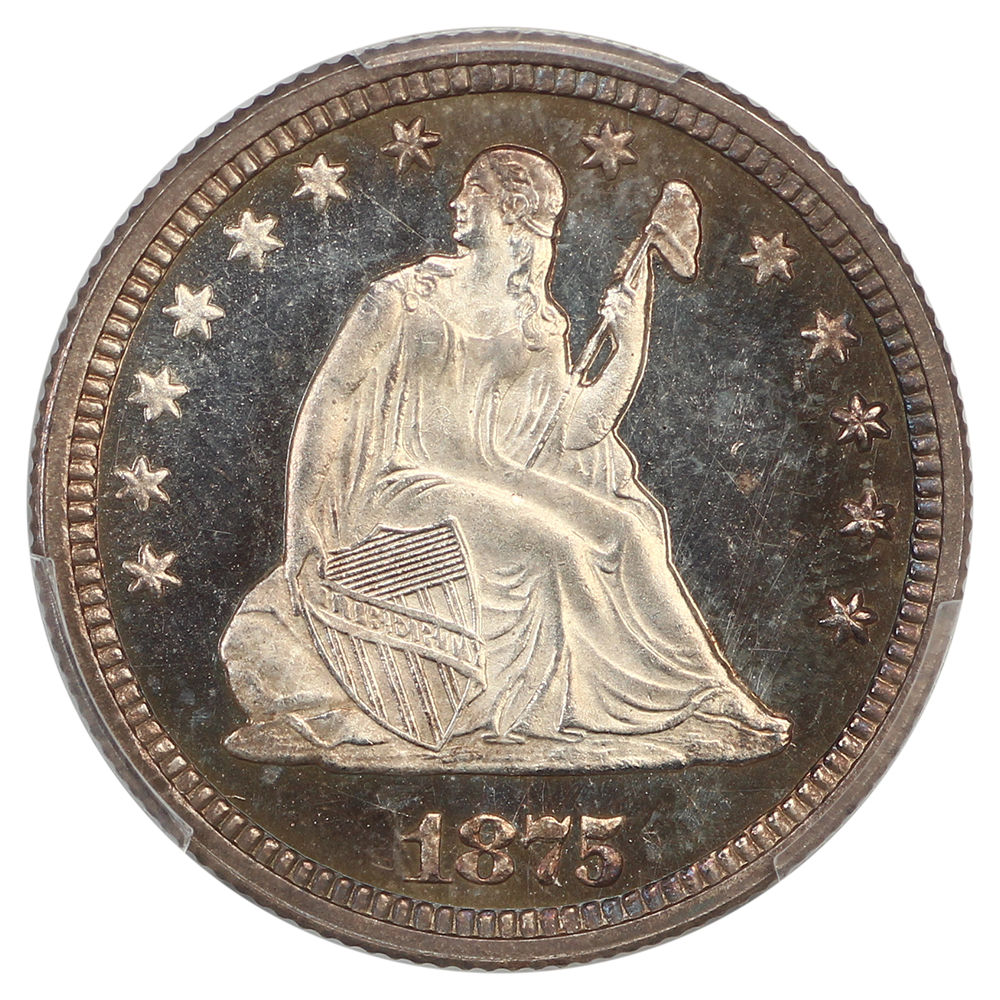 image for: 1875 25c PCGS PR66 CAM