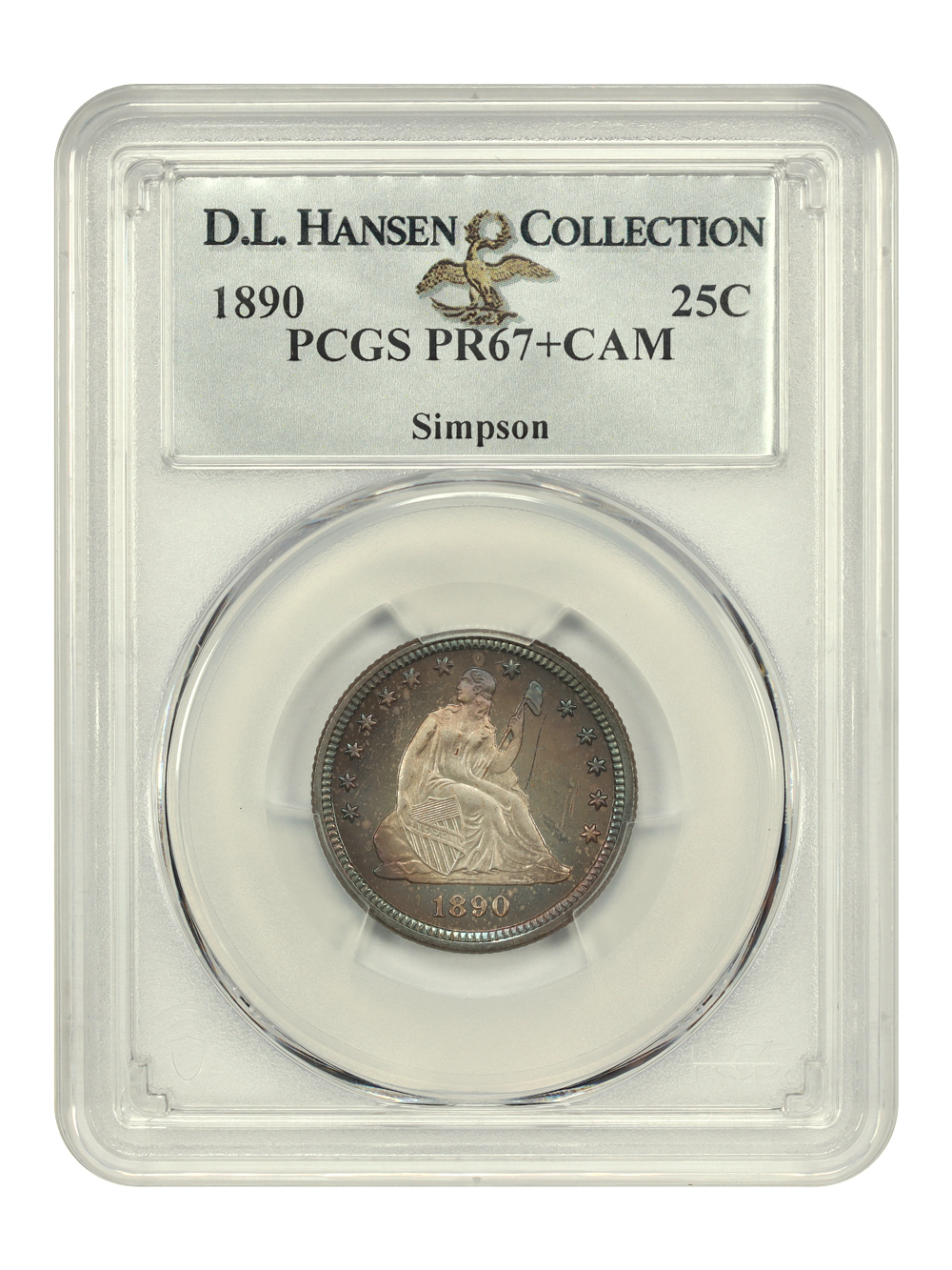 image for: 1890 25c PCGS PR67 CAM