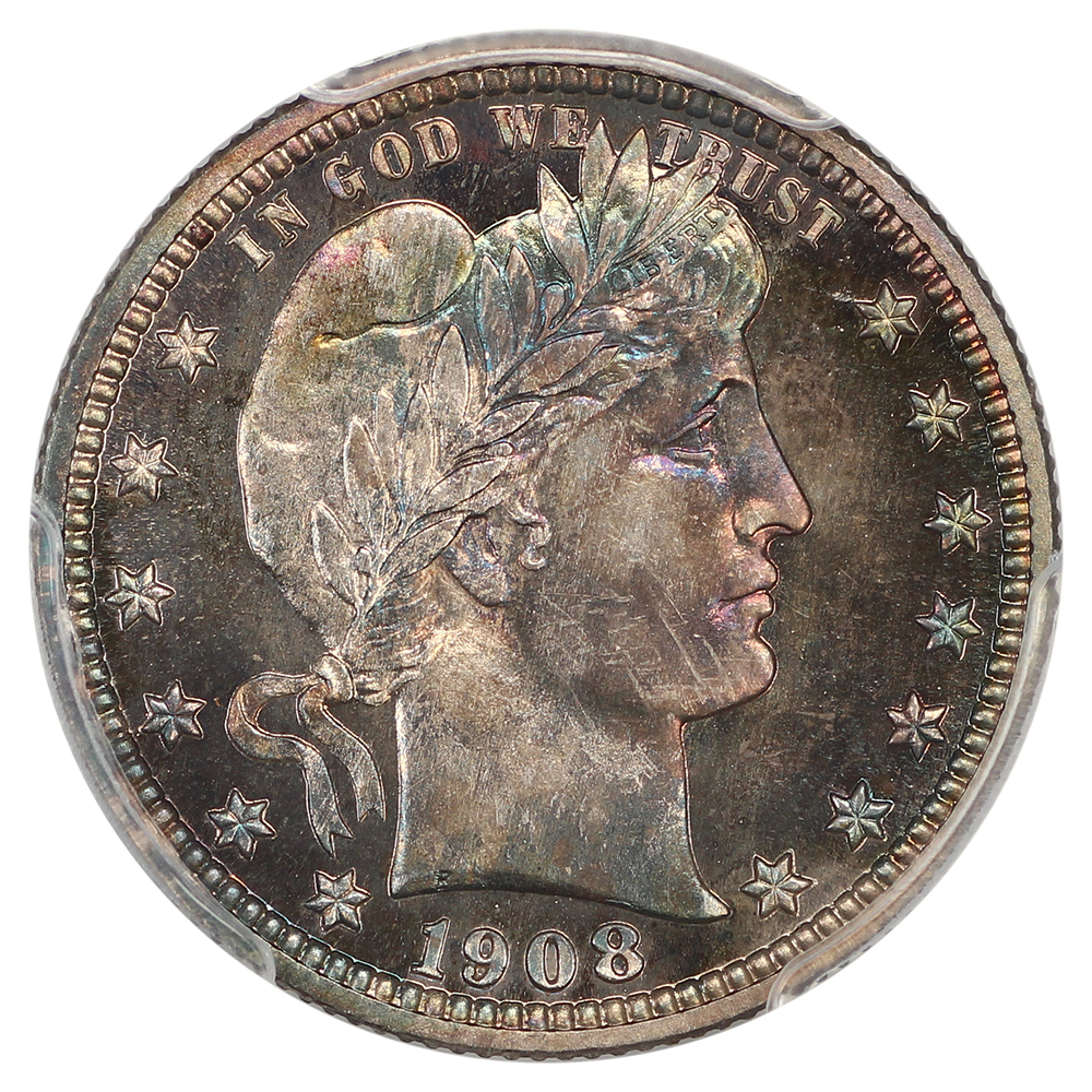 image for: 1908 25c PCGS PR68