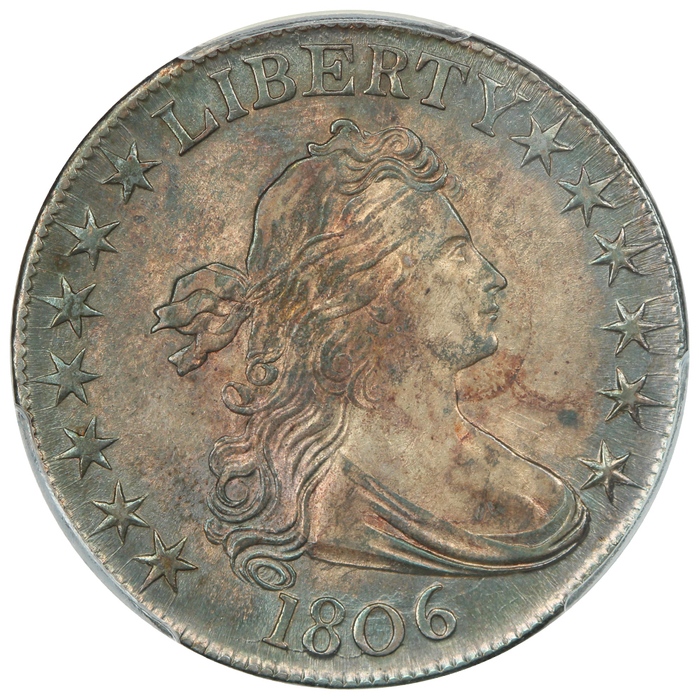 image for: 1806 Pointed 6, No Stem 50c PCGS MS62