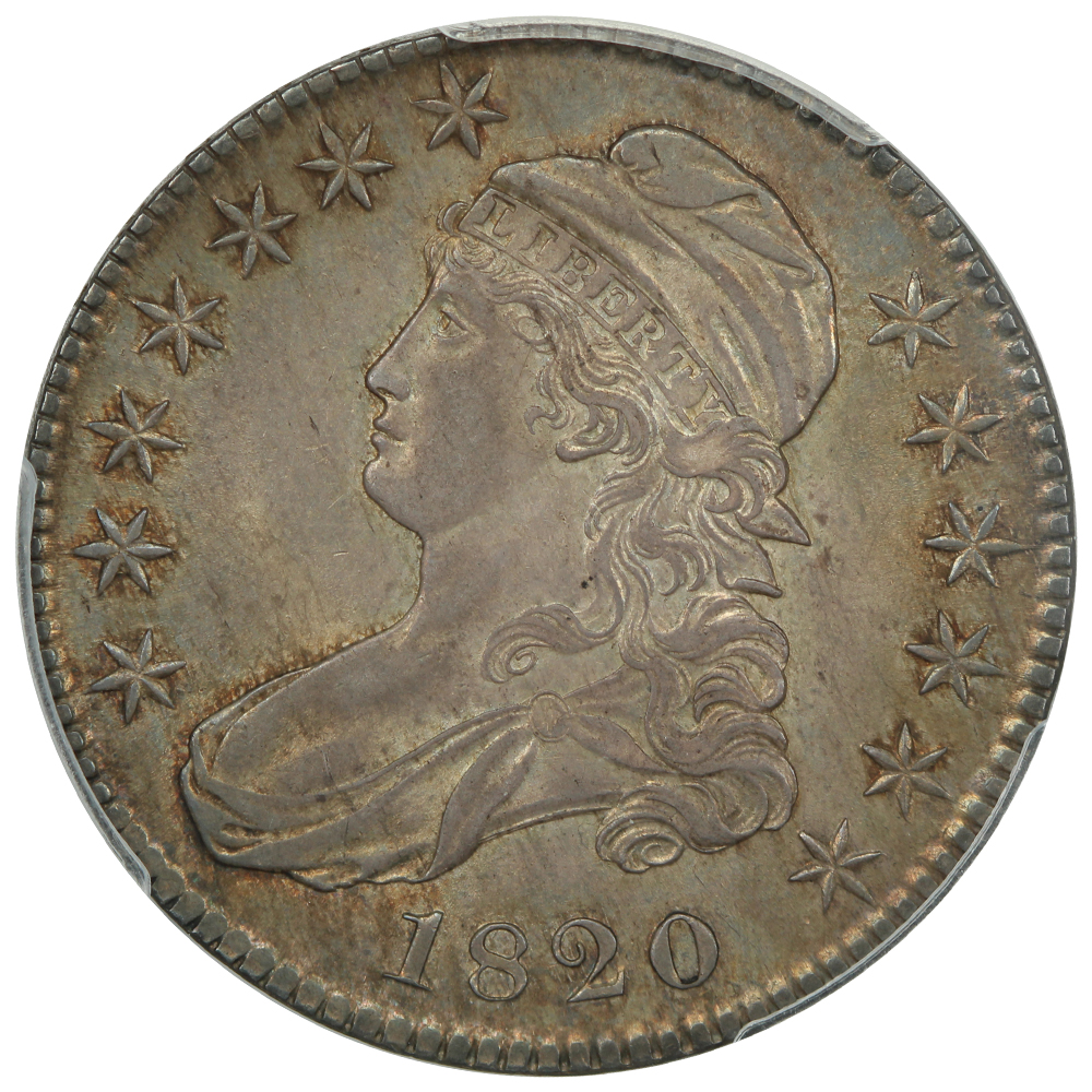 image for: 1820 Square Base 2, No Knob 50c PCGS MS62