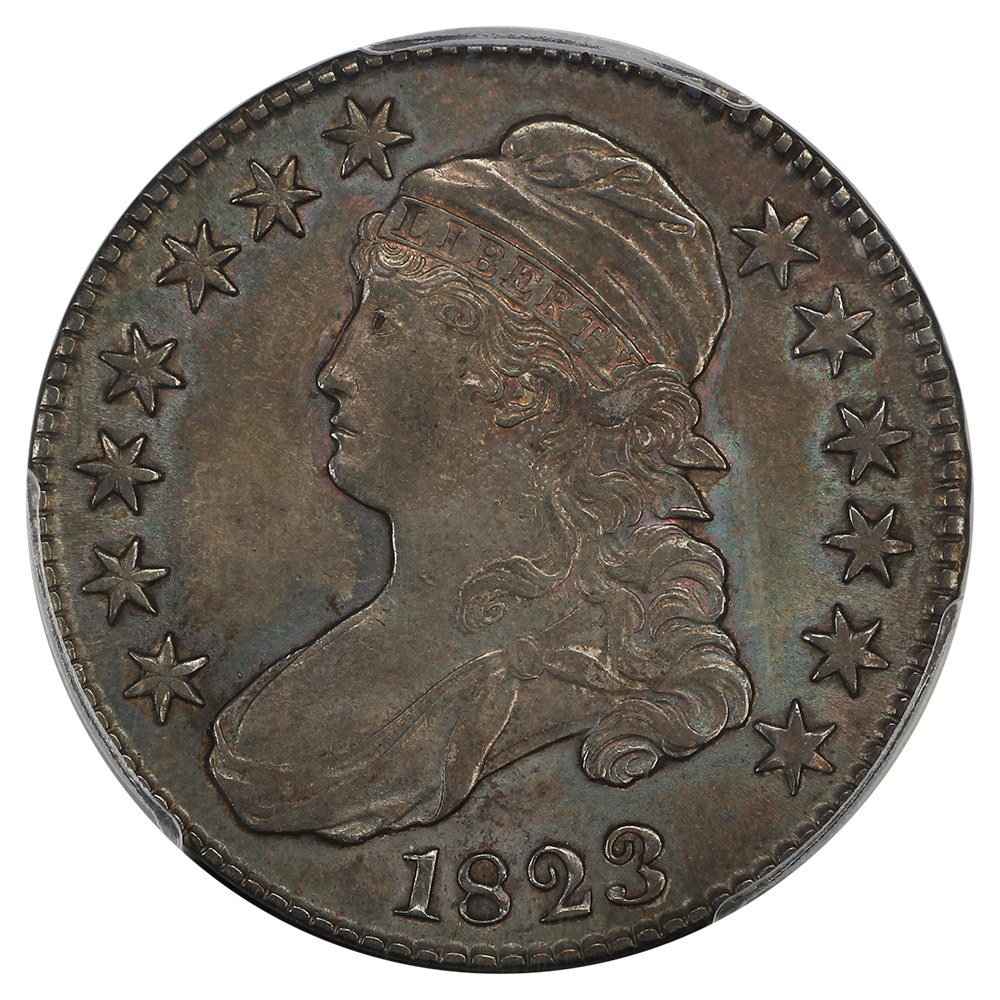 image for: 1823 Broken 3, O-101 50c PCGS AU58