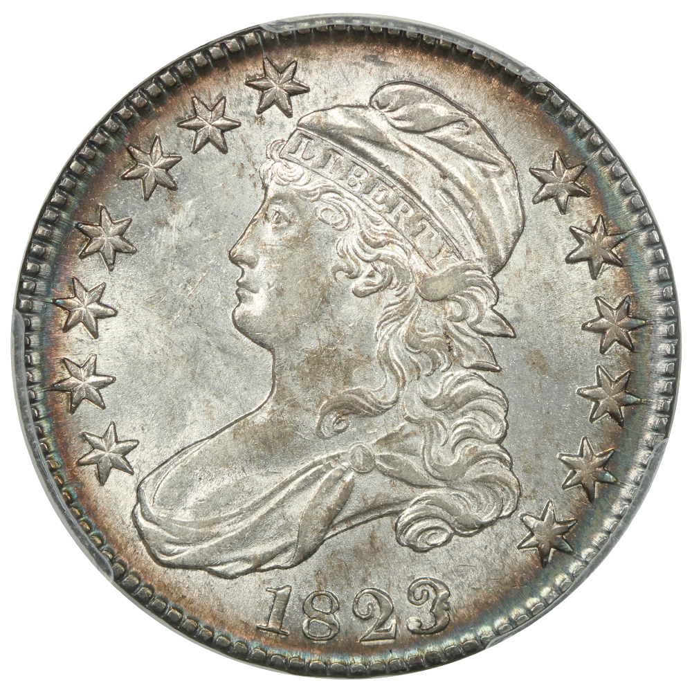 image for: 1823 Patched 3 50c PCGS MS62