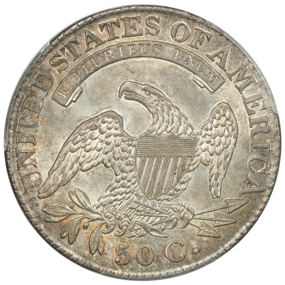 image for: 1828 Curl Base 2, Knob 50c PCGS MS63
