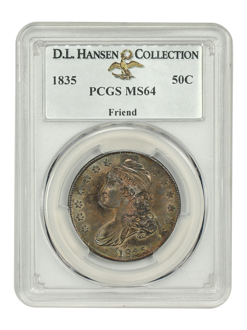 image for: 1835 50c PCGS MS64