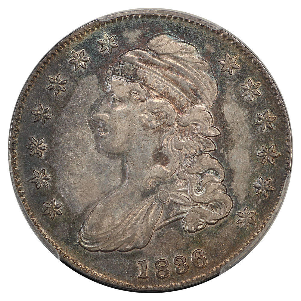 image for: 1836/1336 Lettered Edge, O-108a 50c PCGS AU50