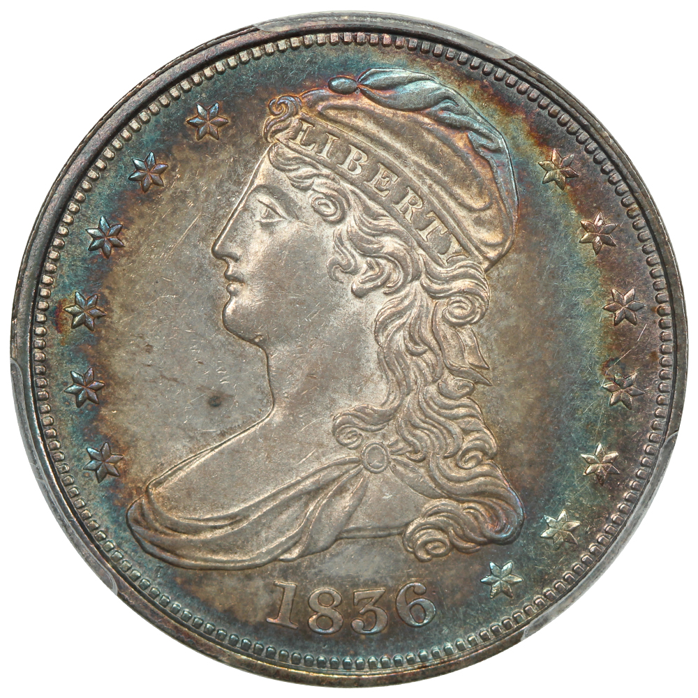 image for: 1836 Reeded Edge 50c PCGS MS63