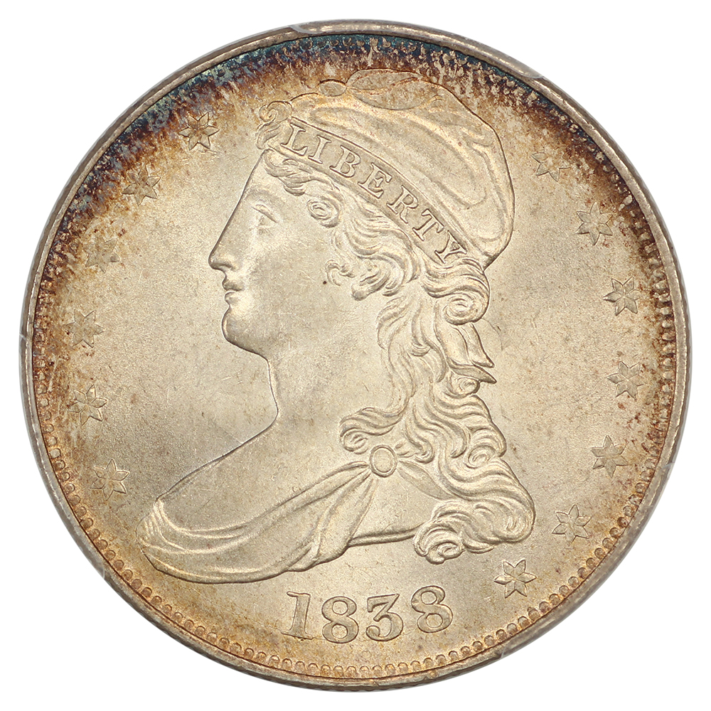 image for: 1838 Reeded Edge 50c PCGS MS64