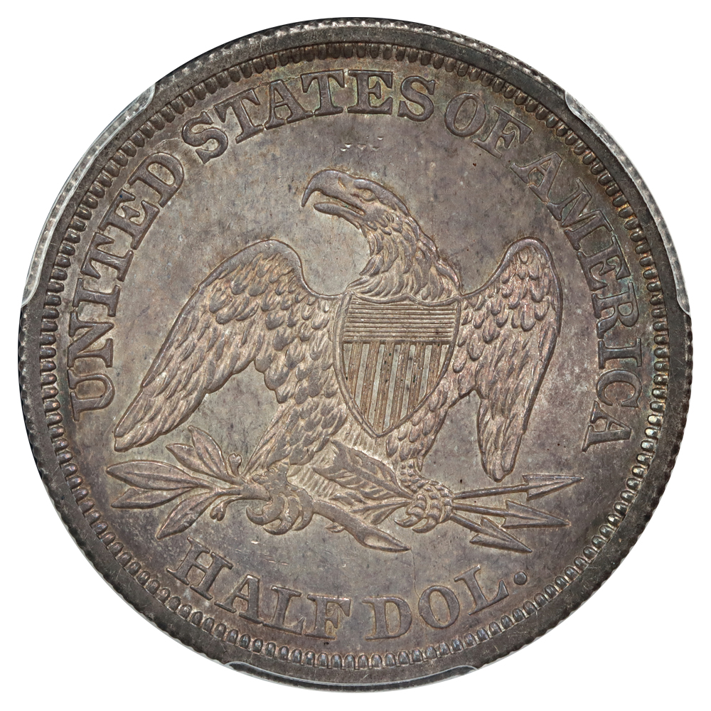 image for: 1842 Small Date, Reverse of 1842 50c PCGS MS64