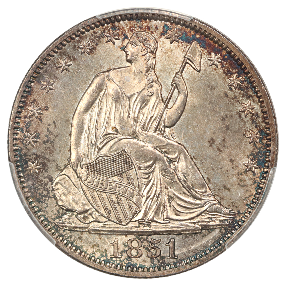 image for: 1851 50c PCGS MS65