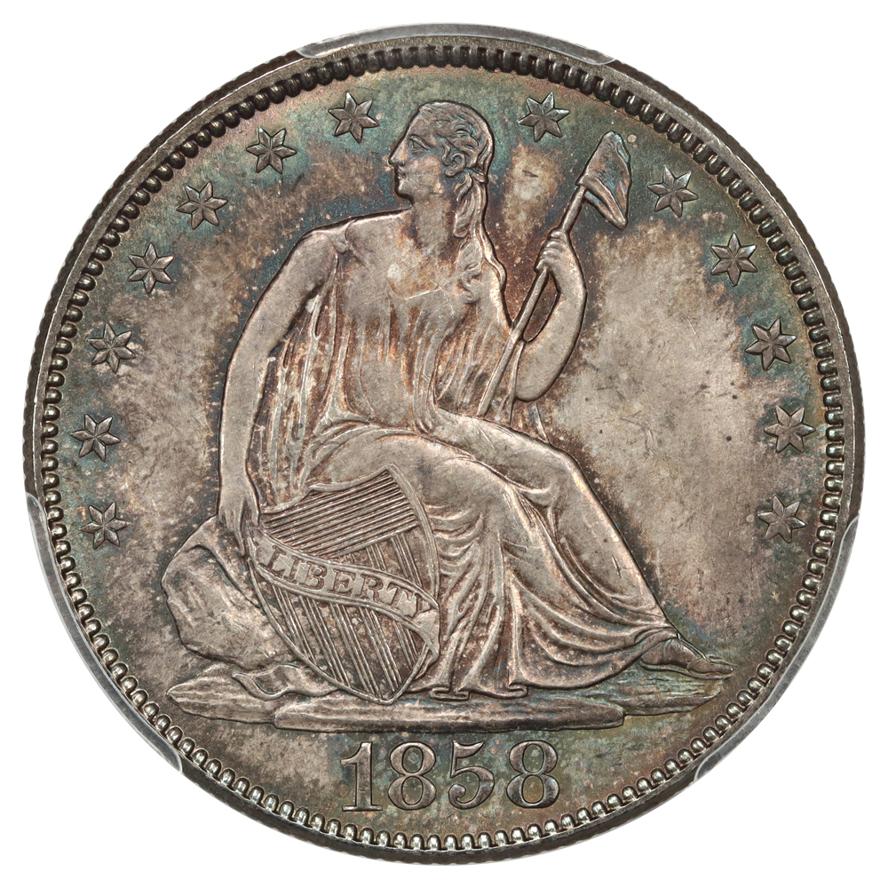image for: 1858 50c PCGS MS65