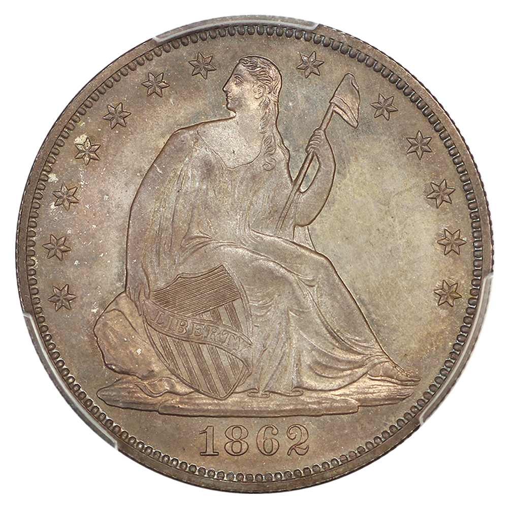 image for: 1862 50c PCGS PR64