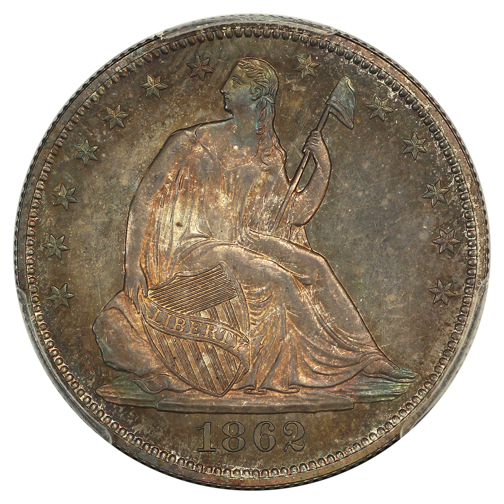 thumbnail for: 1862 50c PCGS PR65