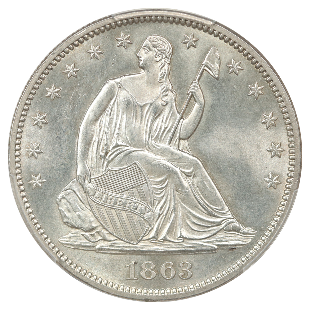 image for: 1863 50c PCGS MS65