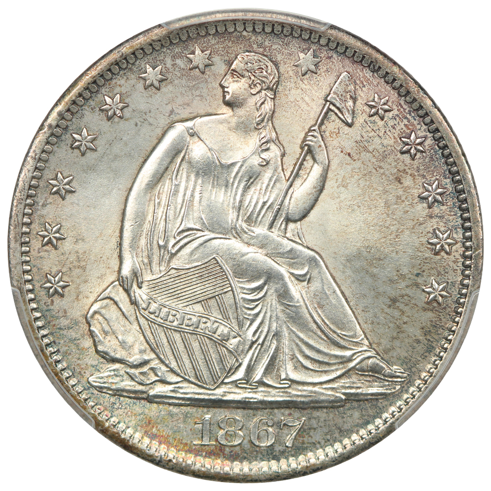 image for: 1867-S 50c PCGS MS65