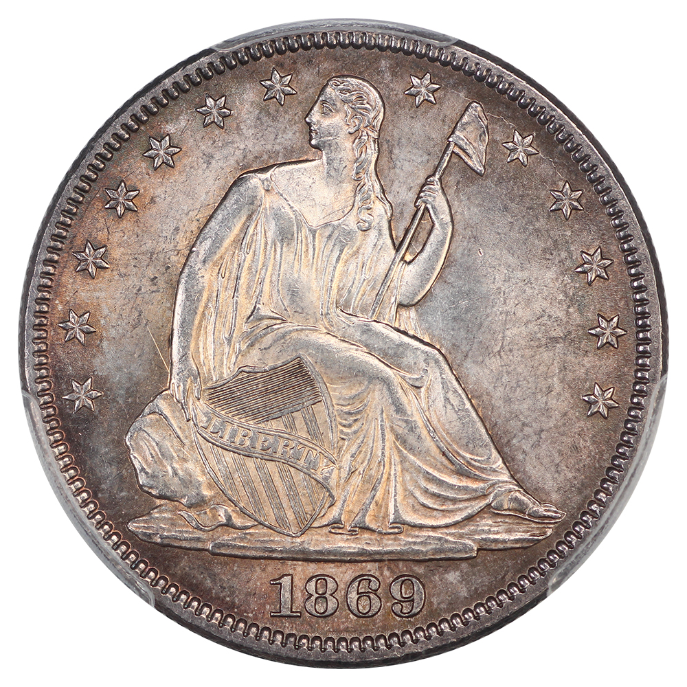image for: 1869 50c PCGS MS64