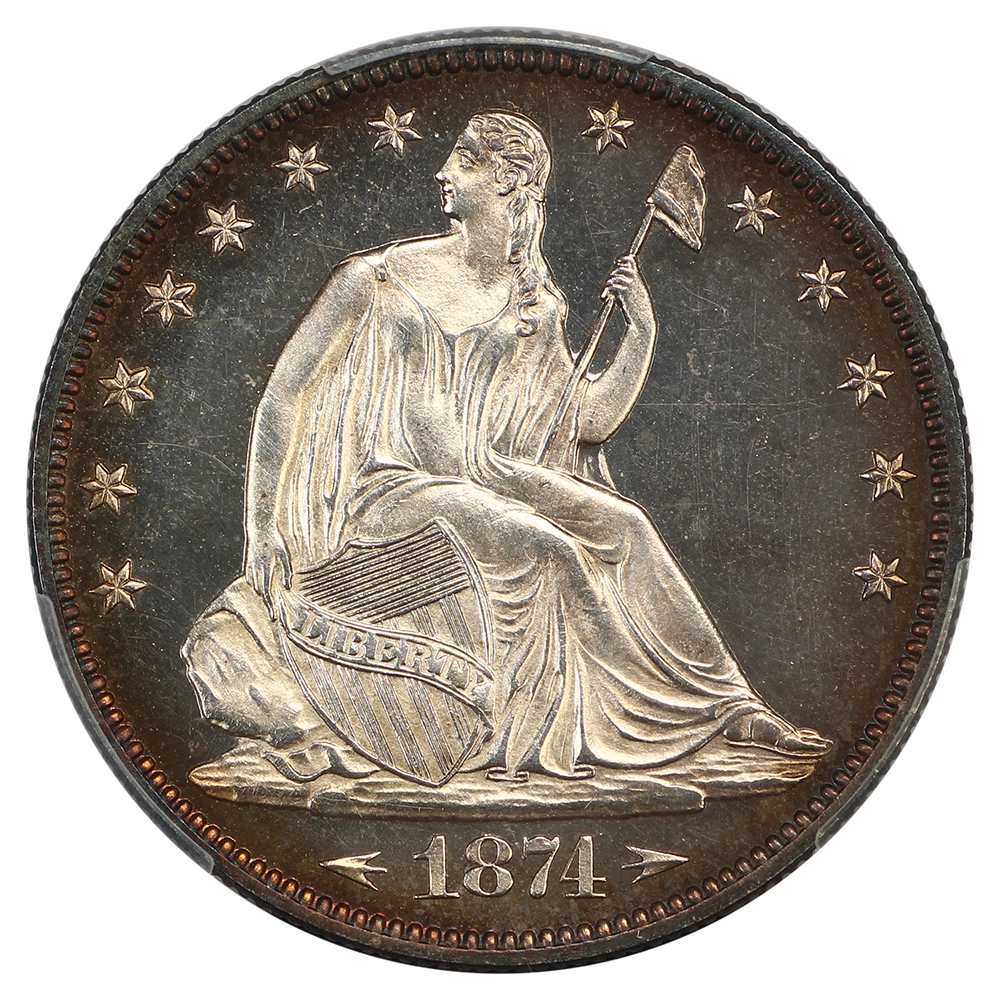 image for: 1874 Arrows 50c PCGS PR65 CAM