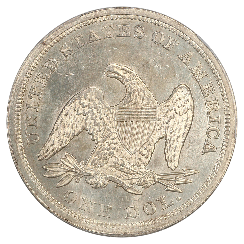 image for: 1845 $1  PCGS MS62