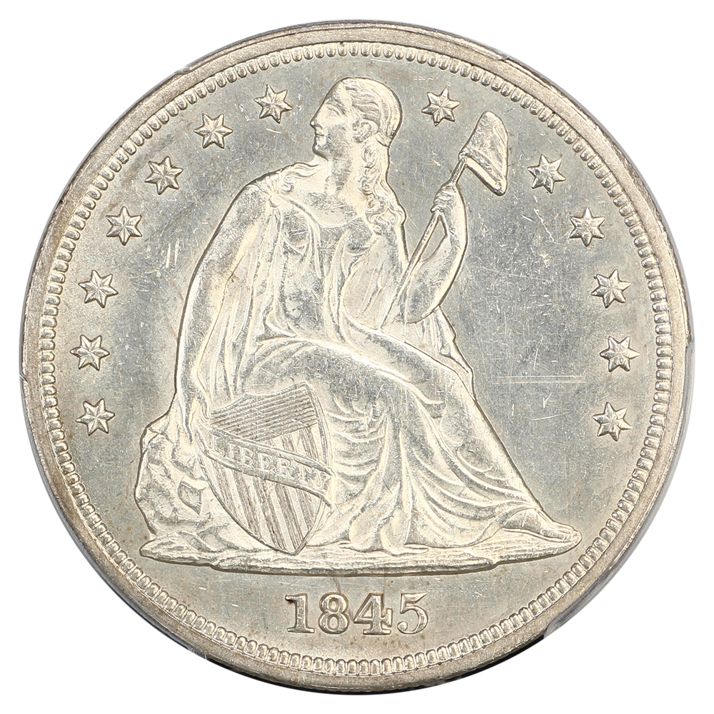 image for: 1845 $1  PCGS MS62