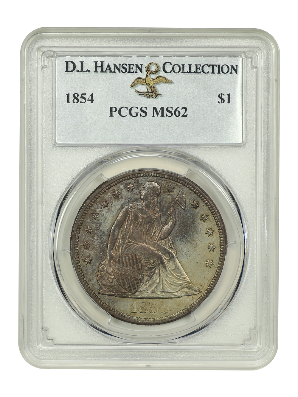 image for: 1854 $1 PCGS MS62