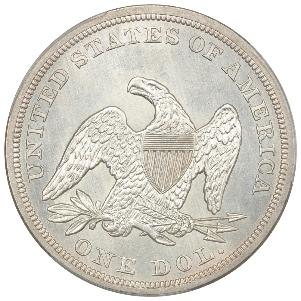 image for: 1861 $1  PCGS MS65