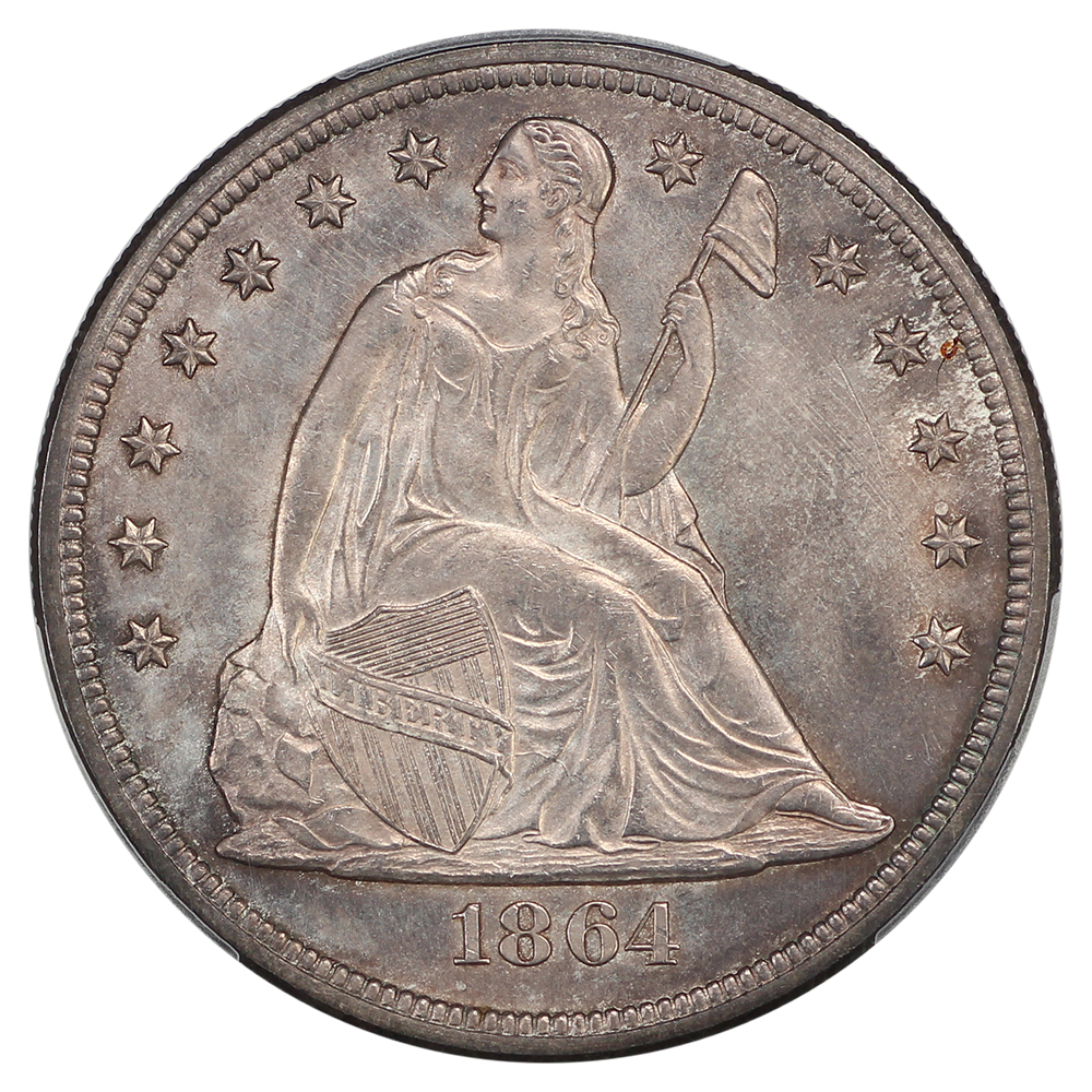 image for: 1864 $1  PCGS MS65