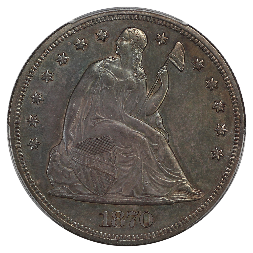 image for: 1870-CC $1  PCGS MS63