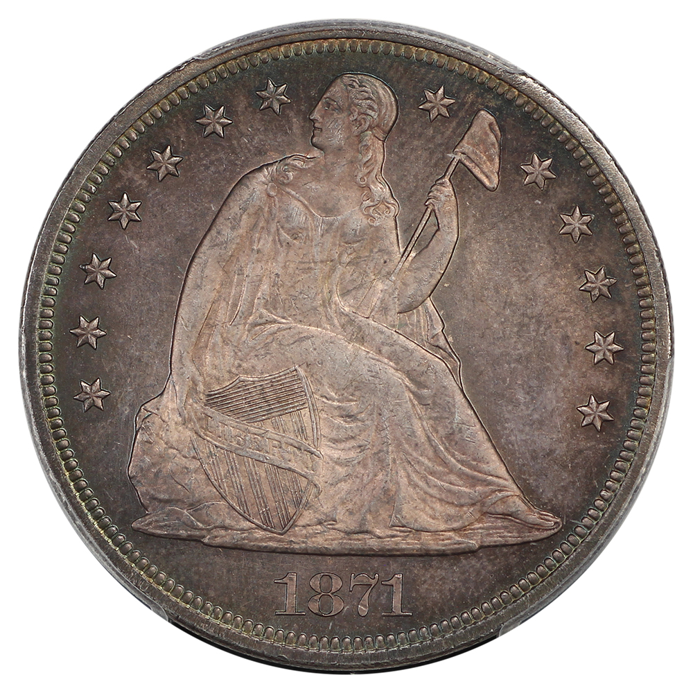 image for: 1871 $1  PCGS MS65