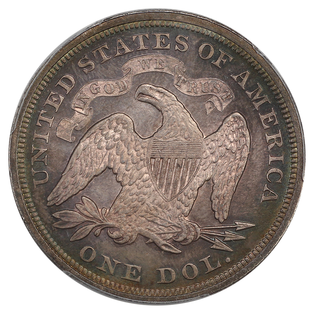 image for: 1871 $1  PCGS MS65