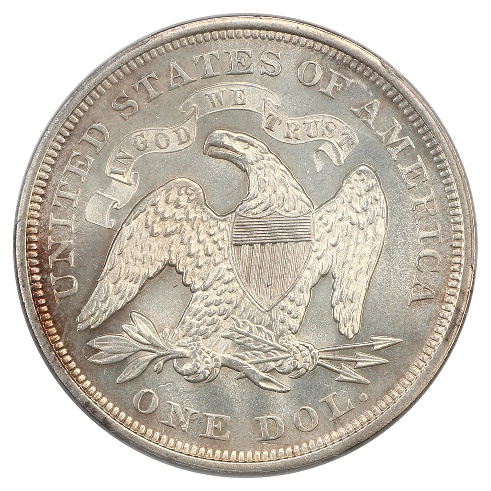 image for: 1873 Seated Liberty $1  PCGS MS65