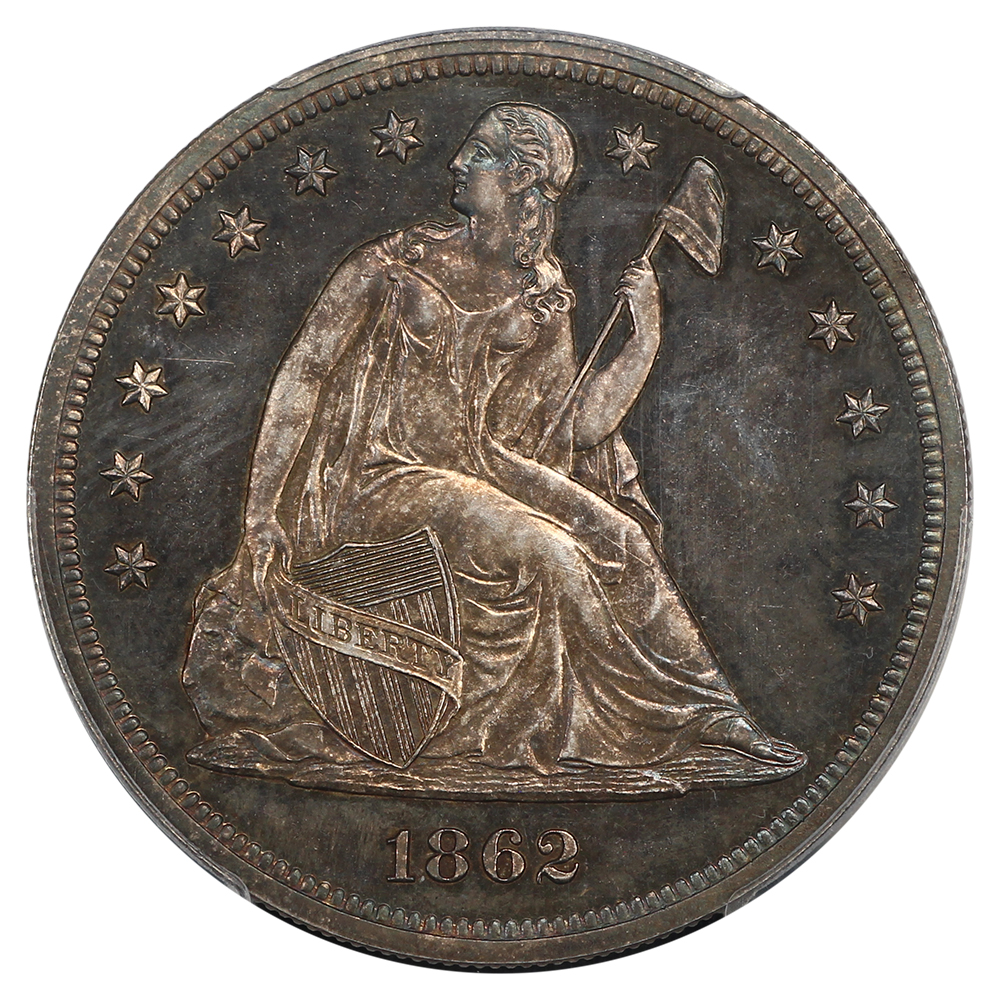 image for: 1862 $1 PCGS PR65