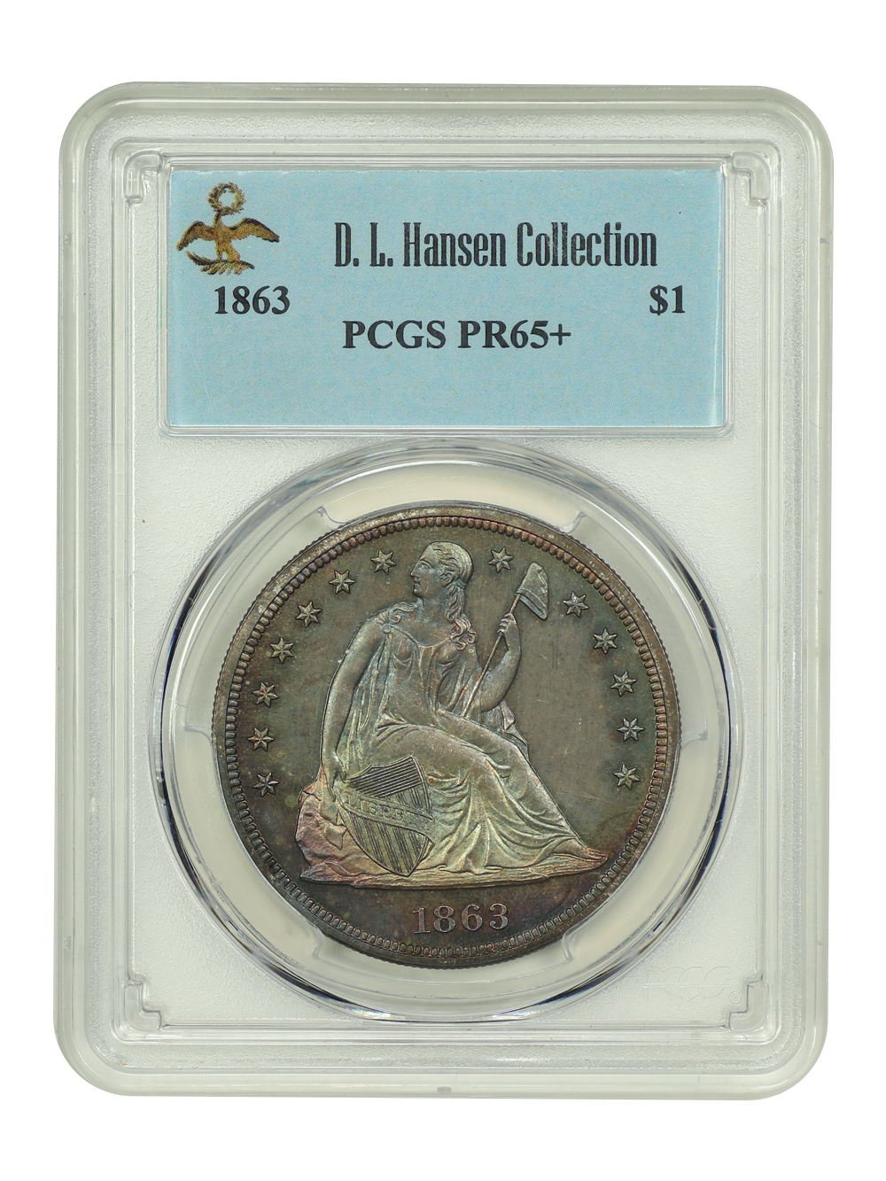 image for: 1863 $1 PCGS PR65