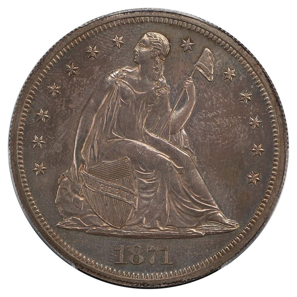 image for: 1871 $1 PCGS PR64