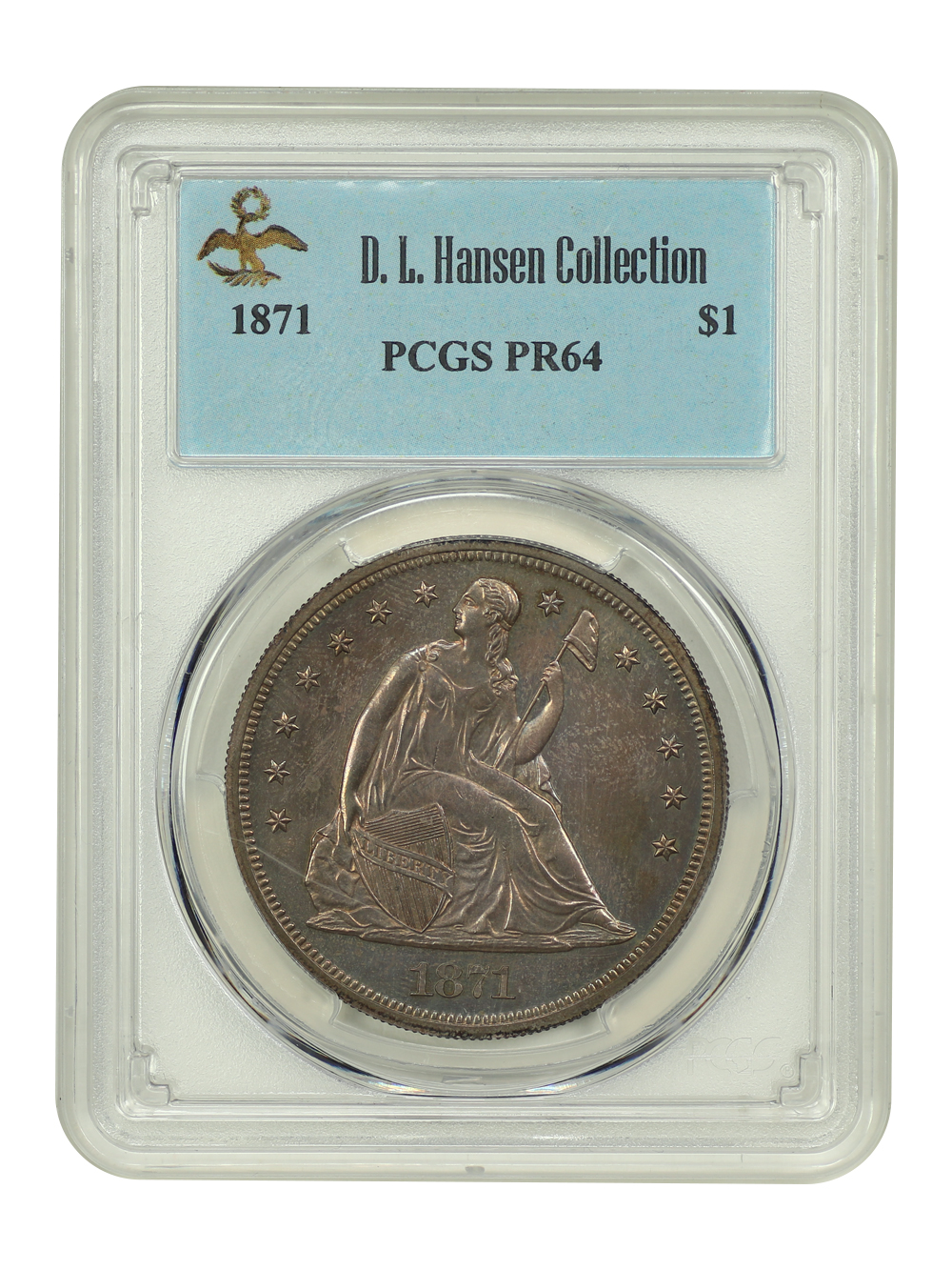 image for: 1871 $1 PCGS PR64