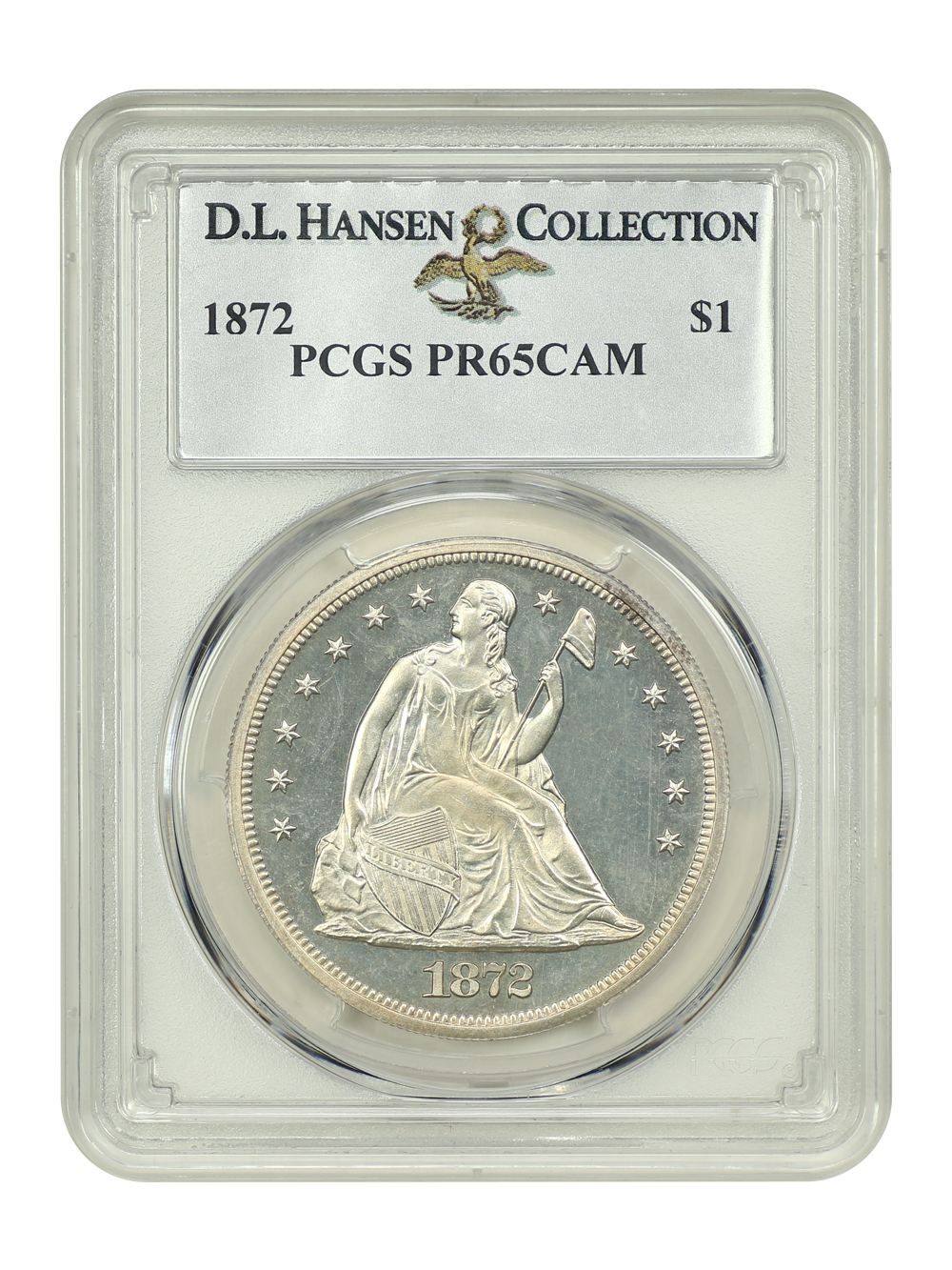 image for: 1872 $1 PCGS PR65 CAM