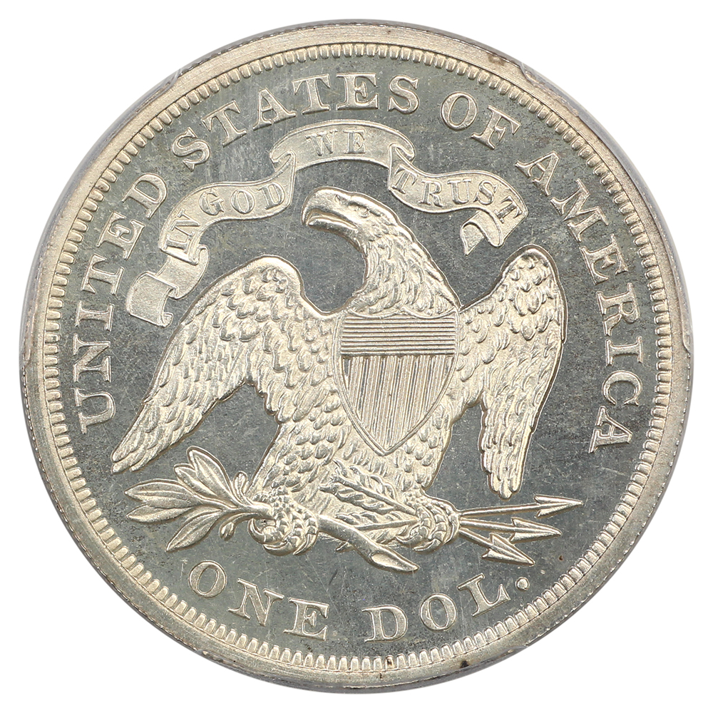 image for: 1872 $1 PCGS PR65 CAM