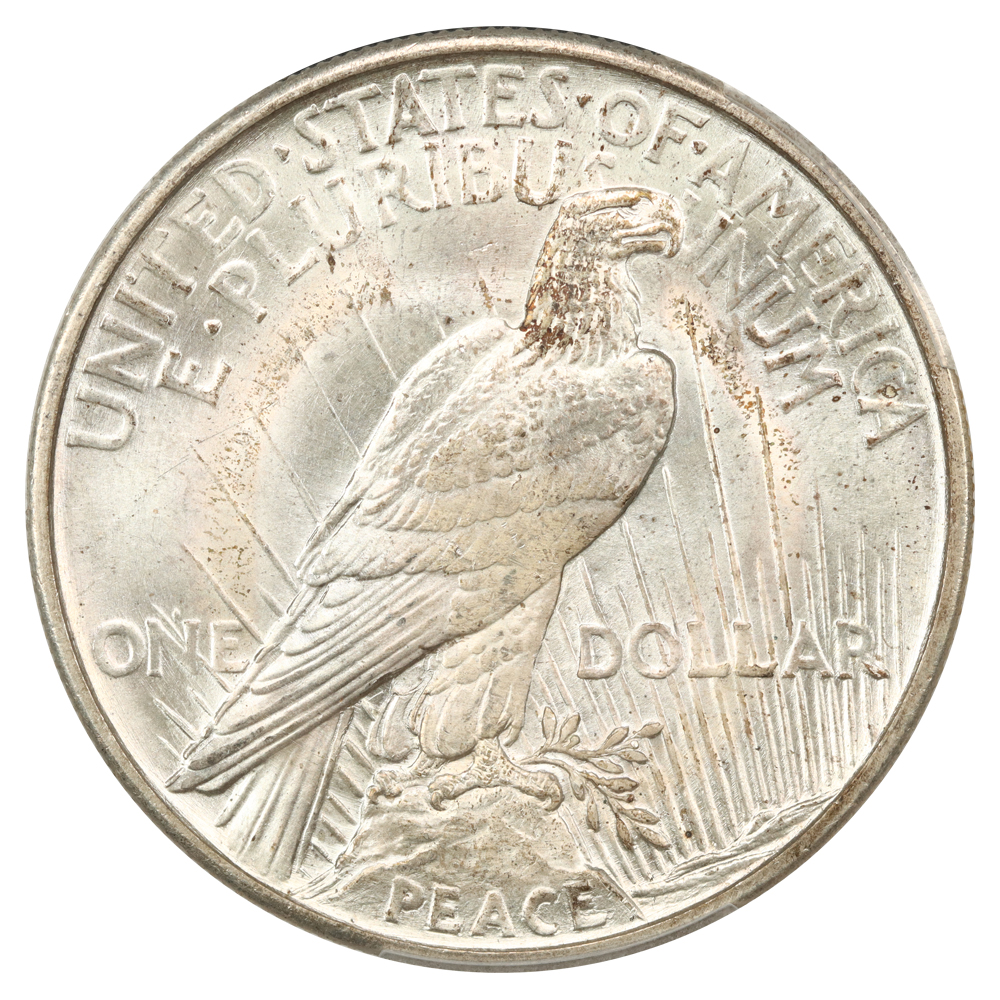 image for: 1921 Peace, High Relief $1  PCGS MS67