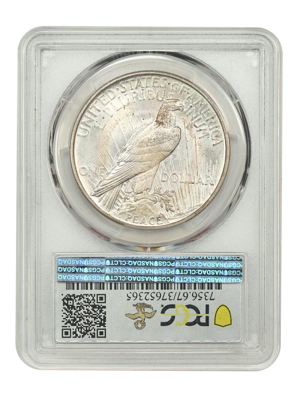 image for: 1921 Peace, High Relief $1  PCGS MS67