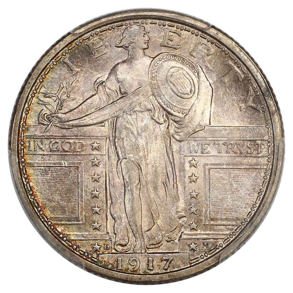 image for: 1917-D Type 1 25c PCGS MS67 FH