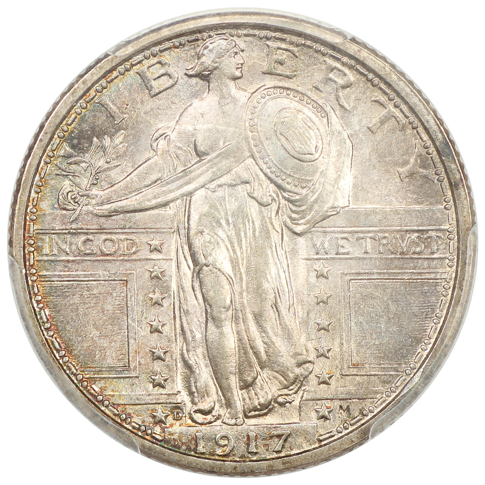 image for: 1917-D Type 1 25c PCGS MS67 FH