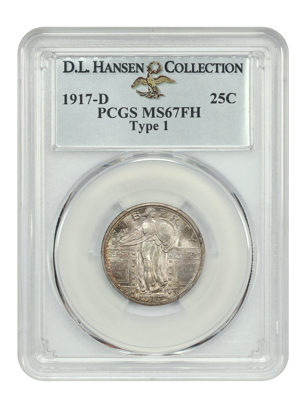 image for: 1917-D Type 1 25c PCGS MS67 FH