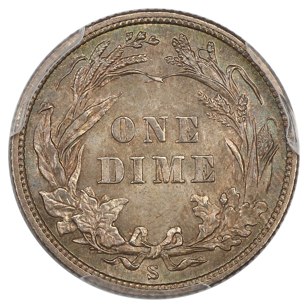 image for: 1908-S 10c PCGS MS66