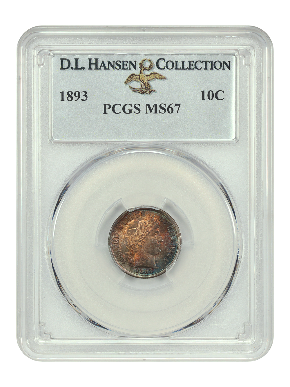 image for: 1893 10c PCGS MS67
