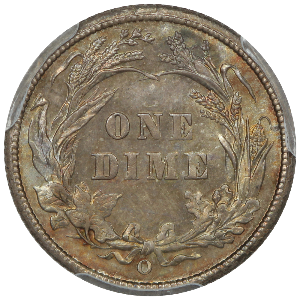 image for: 1899-O 10c PCGS MS65