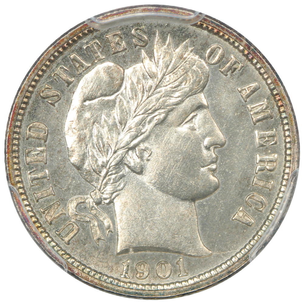 image for: 1901-O/O O/Horizontal O, FS-501 10c PCGS MS64