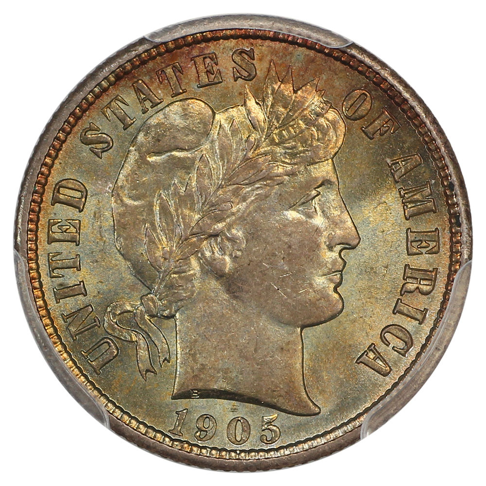 image for: 1905 10c PCGS MS66