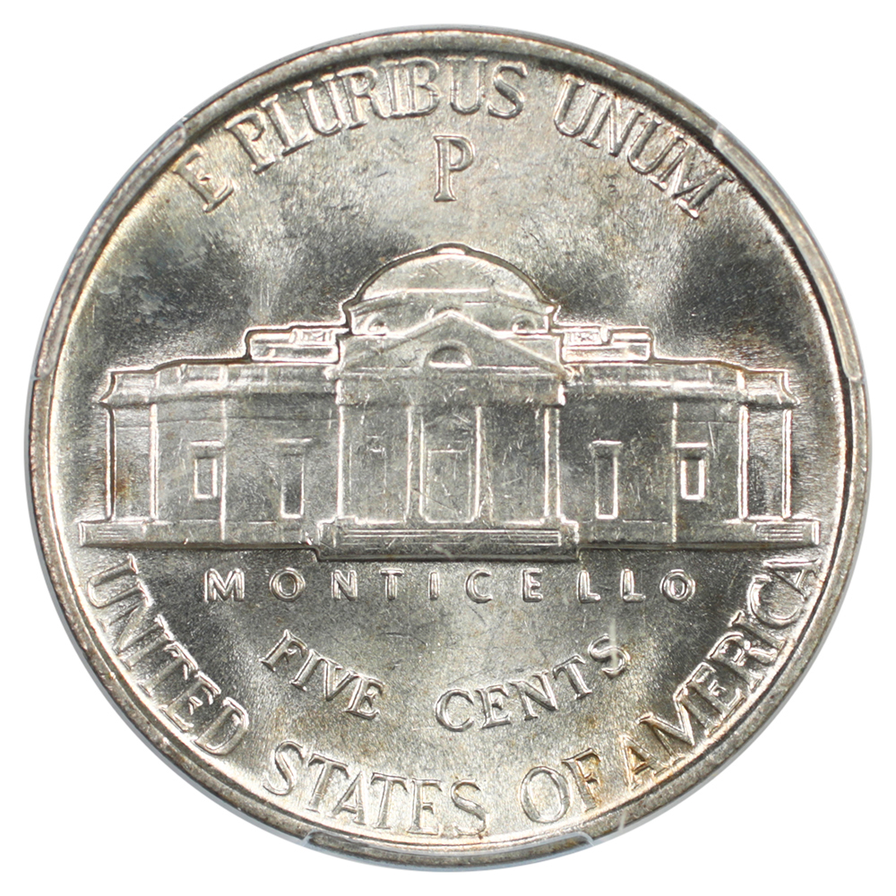 image for: 1943-P Silver 5c PCGS MS64